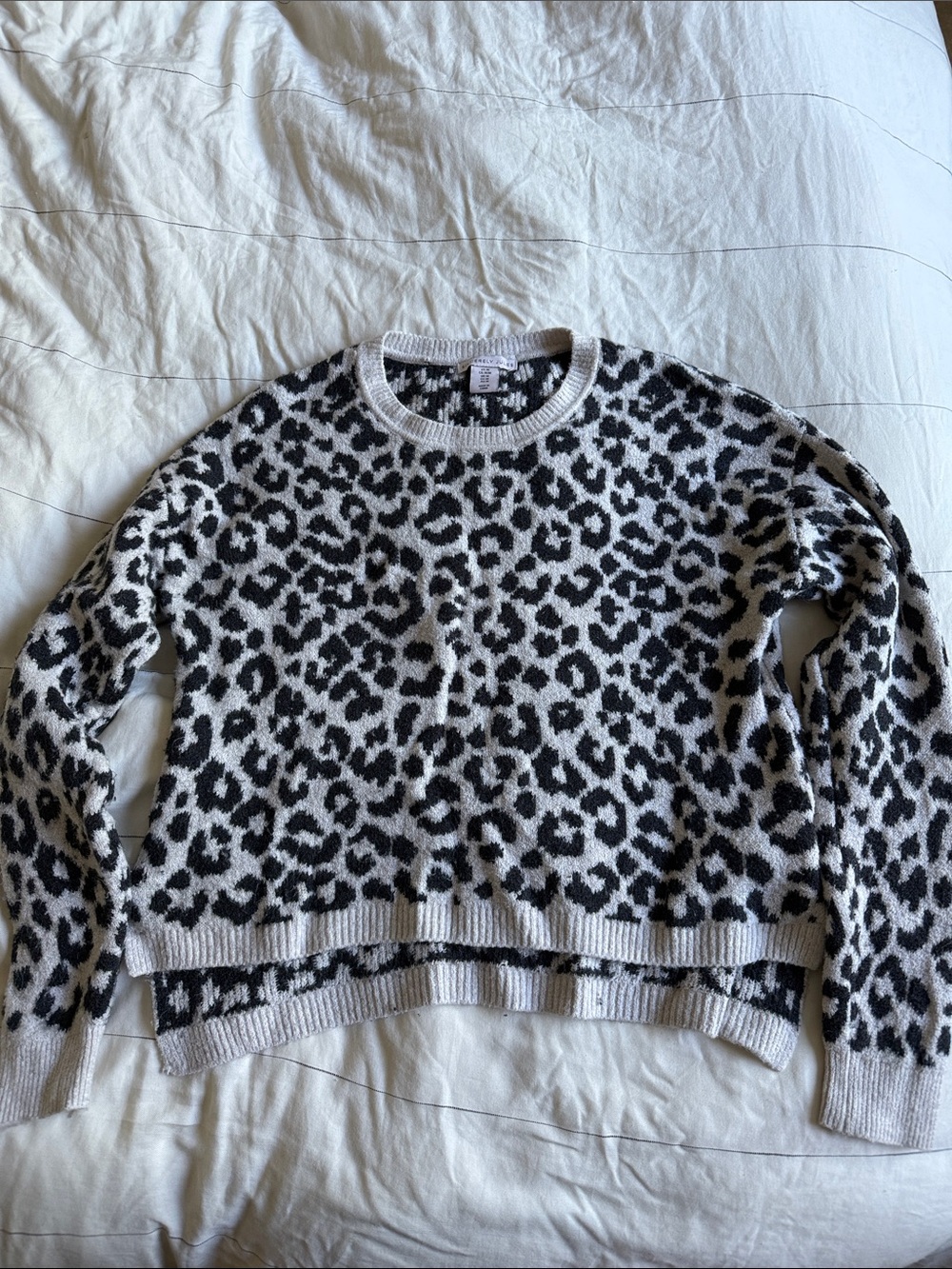 Sincerely Jules Black & Cream Leopard Crewneck Sweater